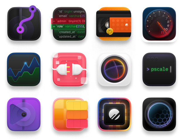 Grid of 12 PlanetScale feature icons