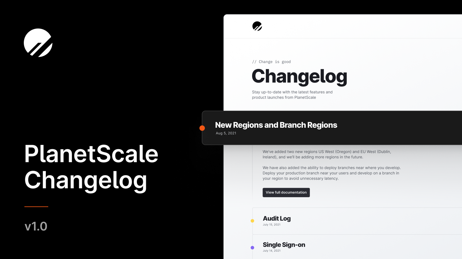 Stay up to date with the PlanetScale Changelog