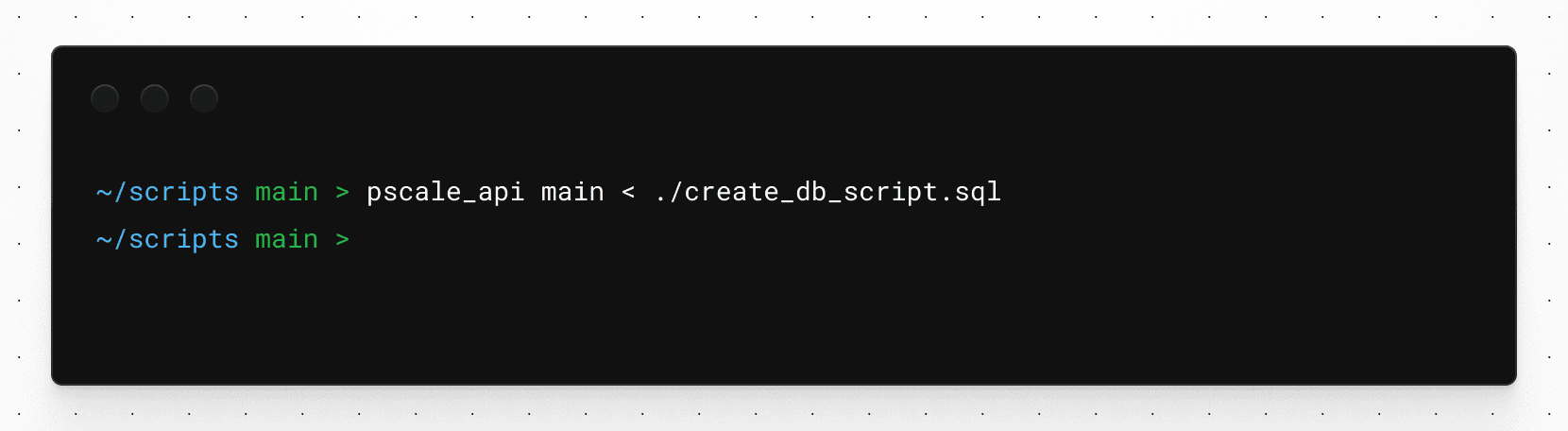 Run SQL script files on a PlanetScale database