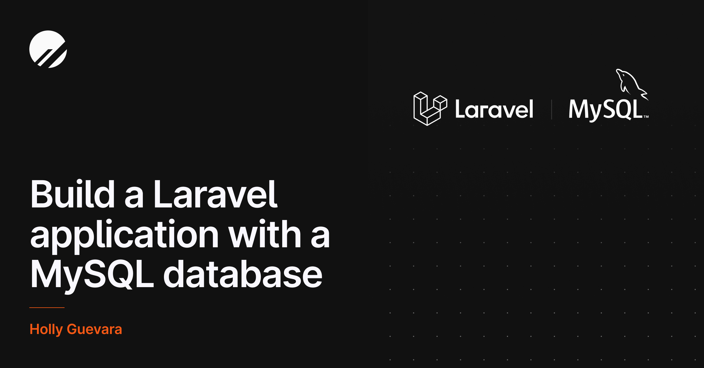 Build a Laravel application with a MySQL database