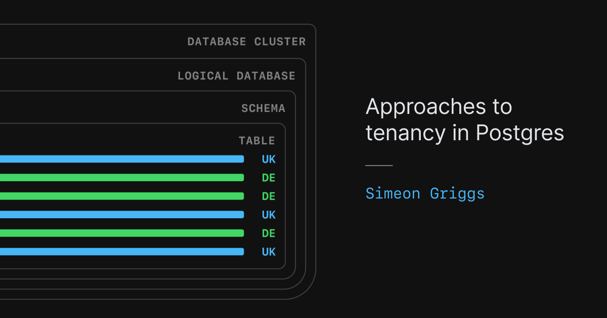 Postgres中的多租户架构方法