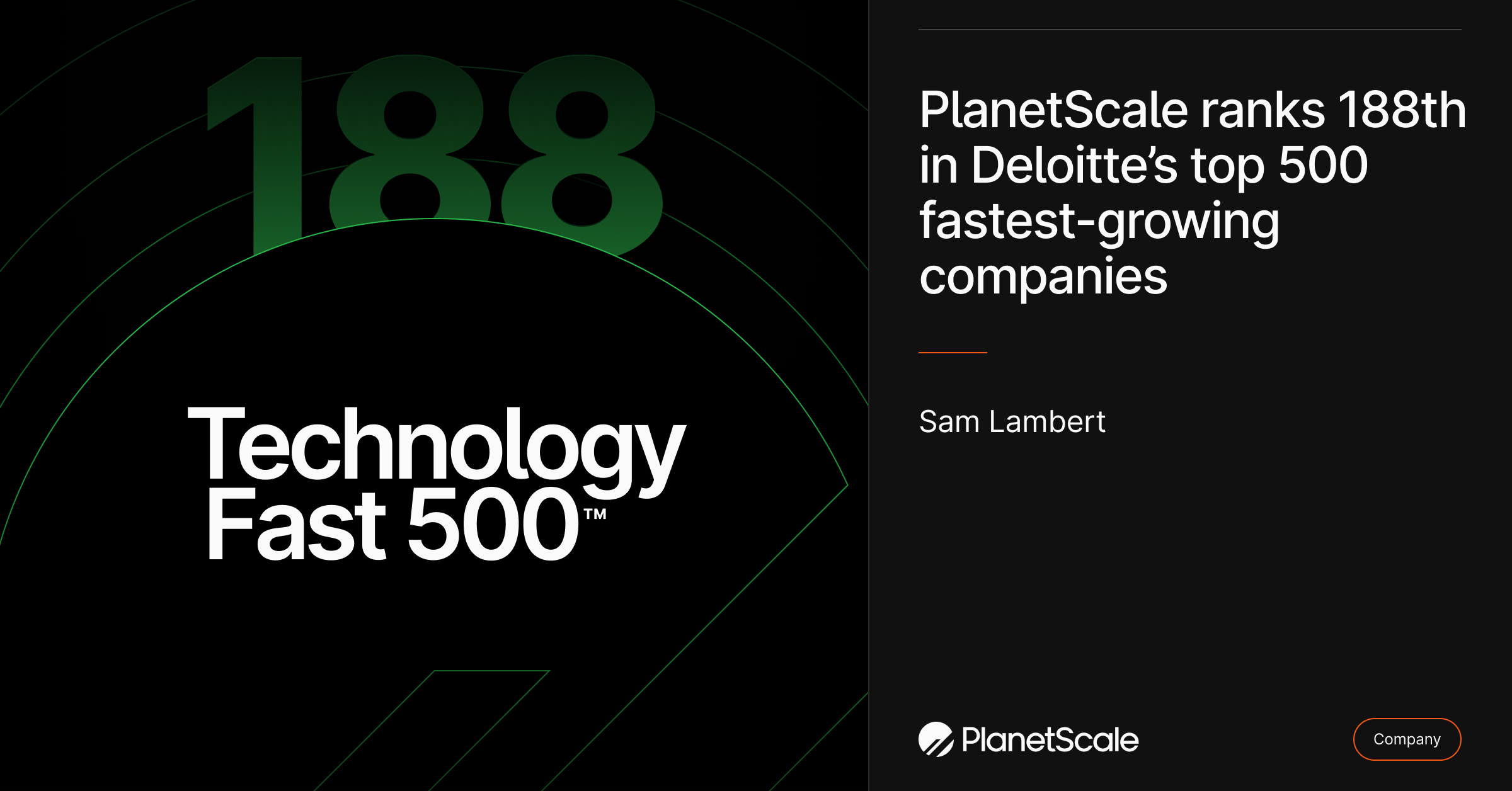 ranks 188th in Deloitte’s top 500 fastestgrowing companies