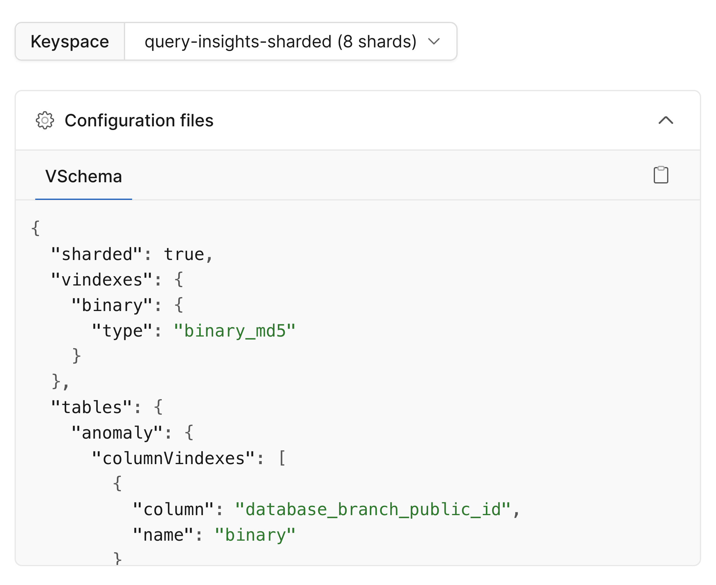 VSchema JSON view