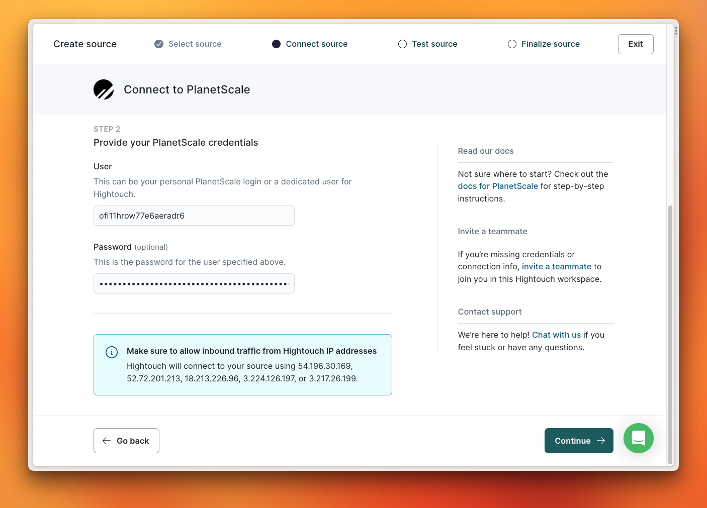 Connect to PlanetScale data source 2