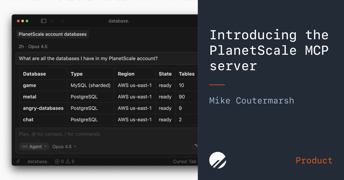 介绍PlanetScale MCP服务器